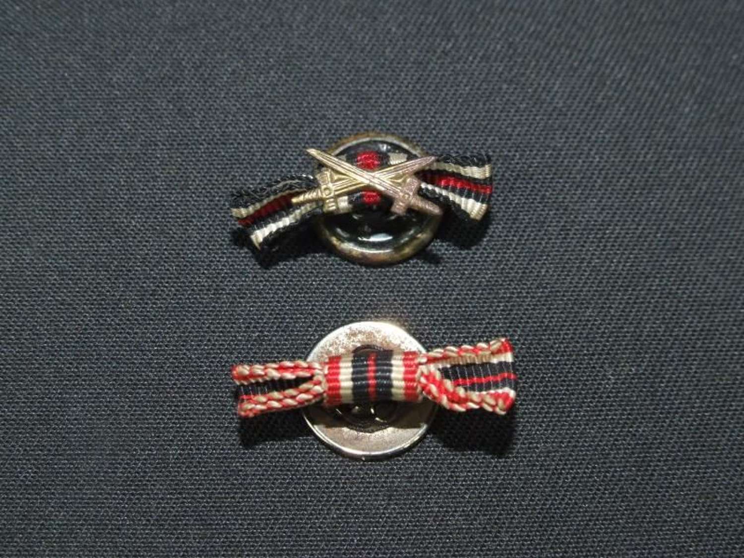 Two German Button Hole medal Ribbons