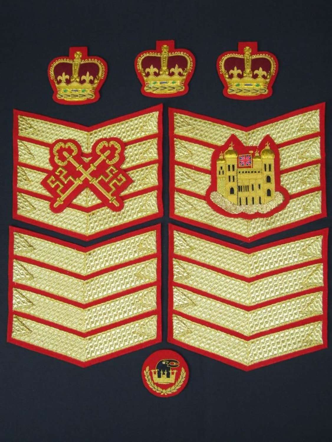 A collection of Yeoman Warden's (Beefeaters) Insignia