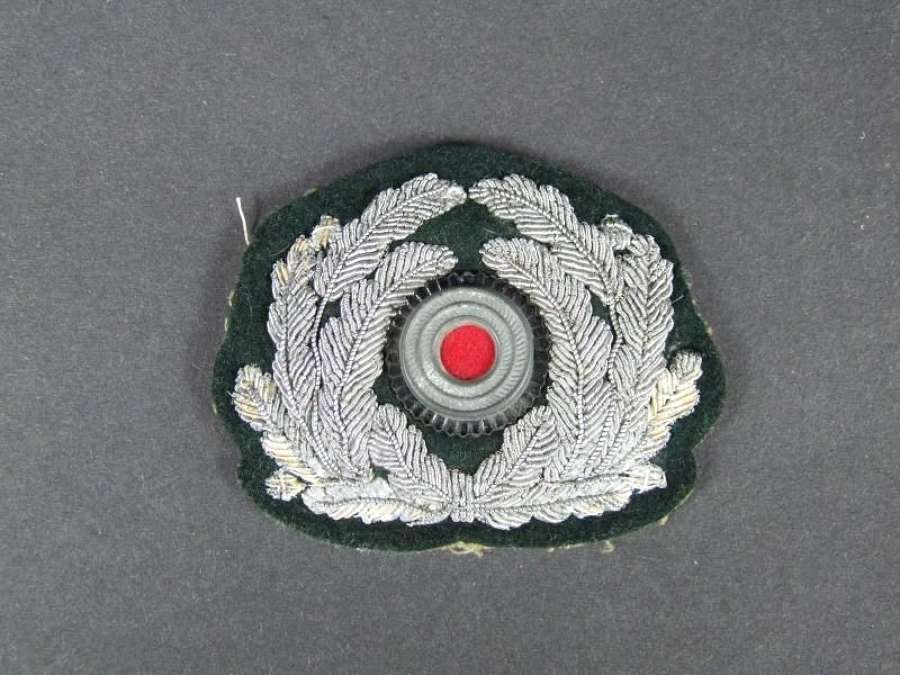 Kriegsmarine Official's Cap Badge for the Field Grey uniform Schirmutz