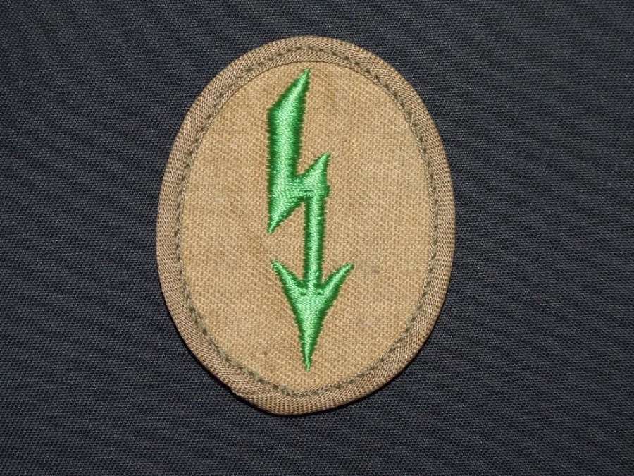 Tropical Panzer Grenadier Signals Personnel â€œBlitzâ€ Sleeve Badge