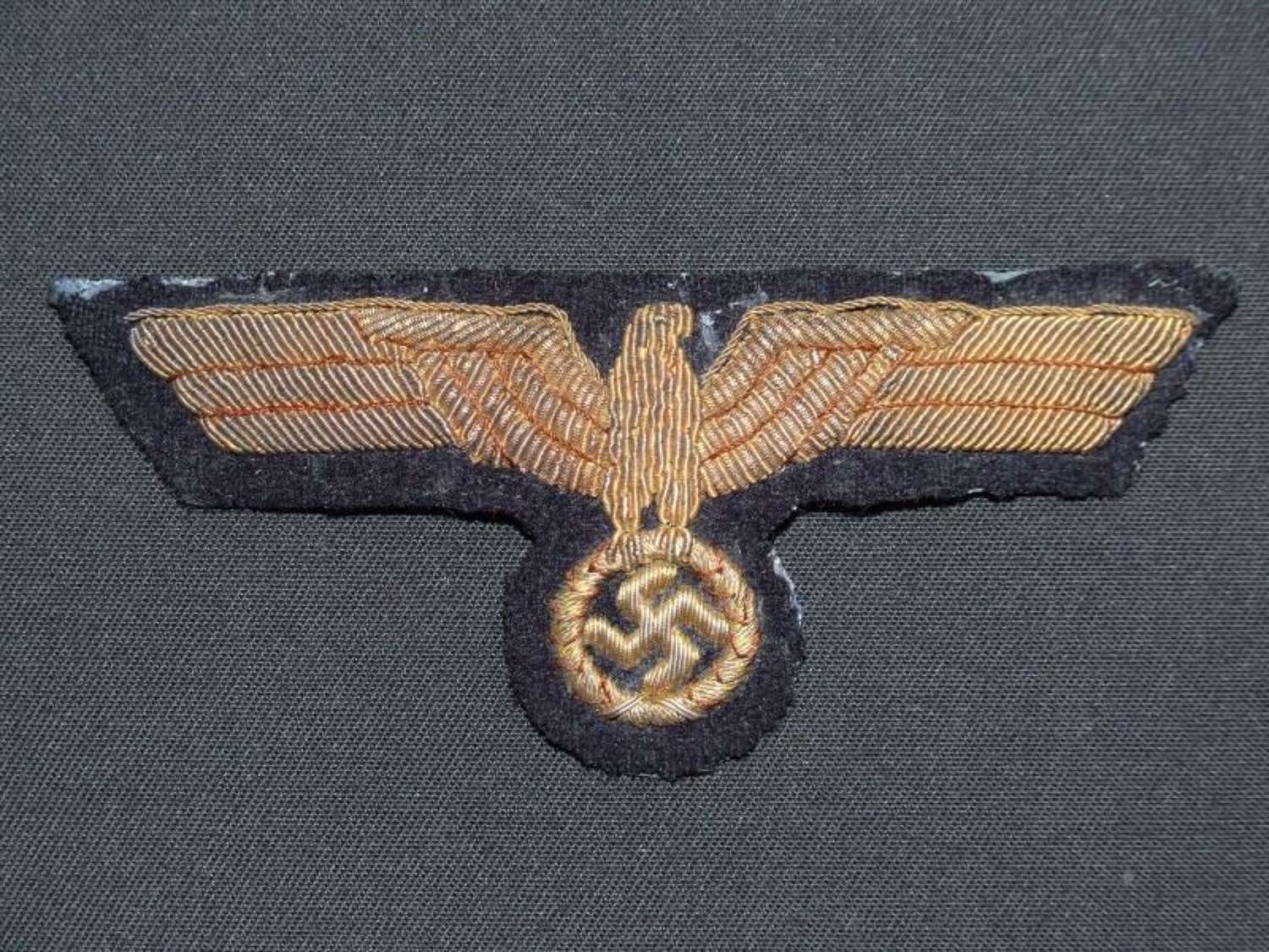 Kriegsmarine Breast Eagle in Golden Wire