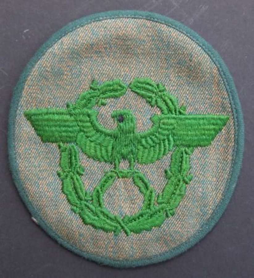Unfinished Schutzpolizei Sleeve Badge.
