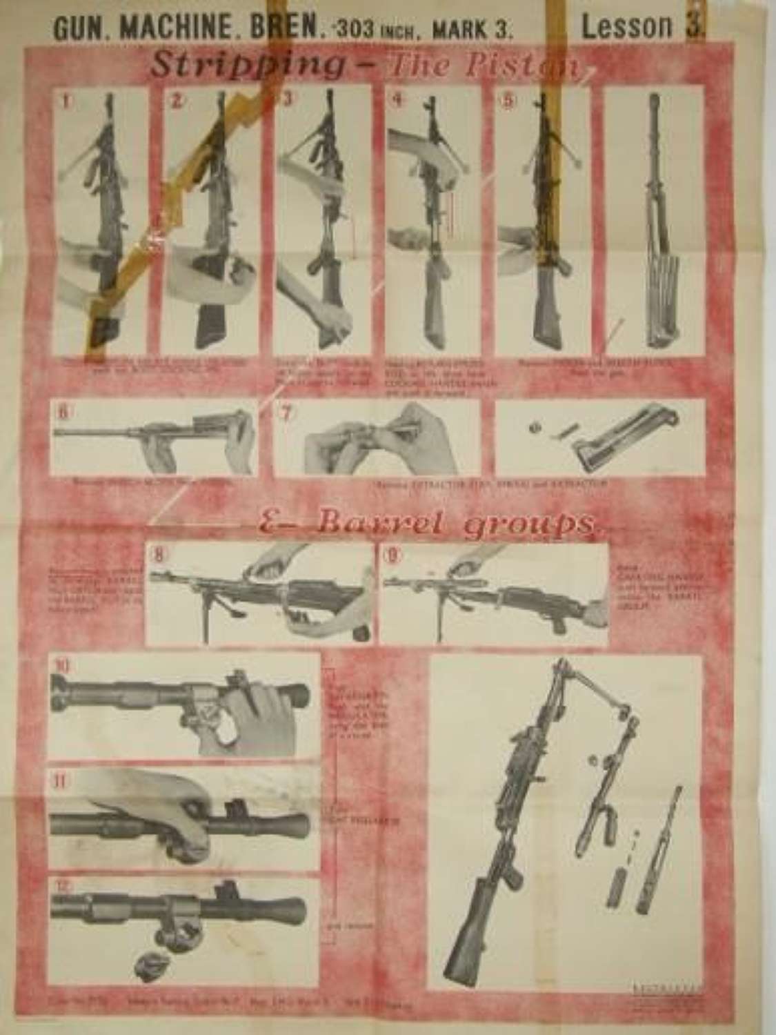 Weapon Training Poster No.2 Bren LMG Mk3. Part 3