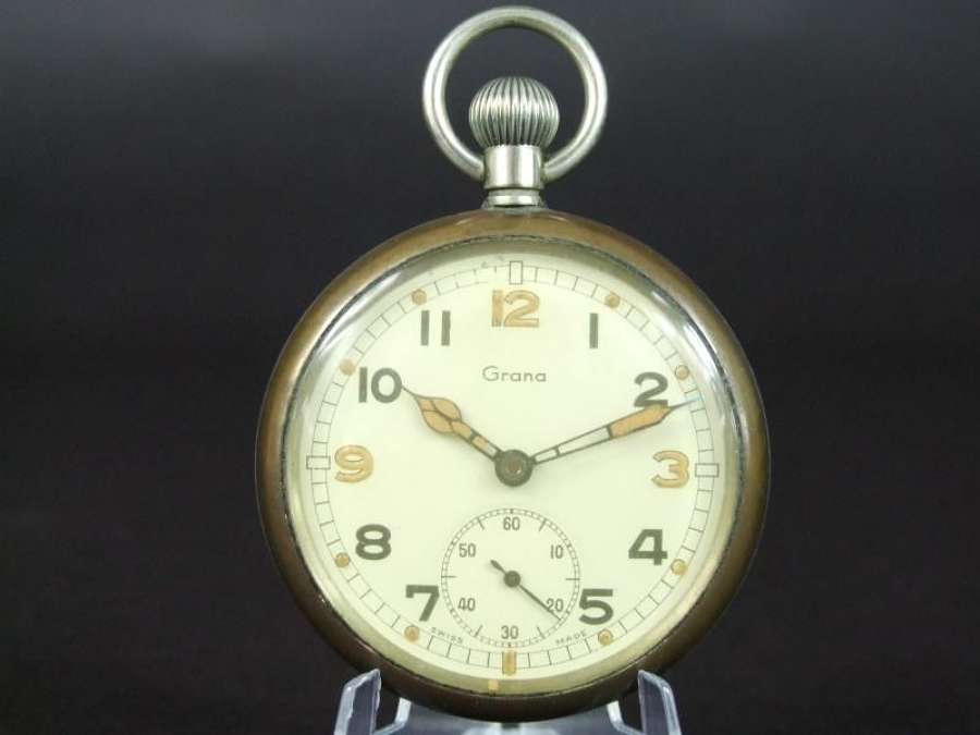 British WW11 Military Pocket Watch by Grana