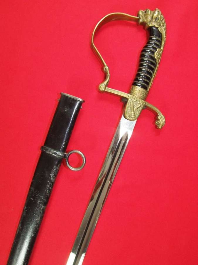 Lion's Head German Artillery Officer's Sword