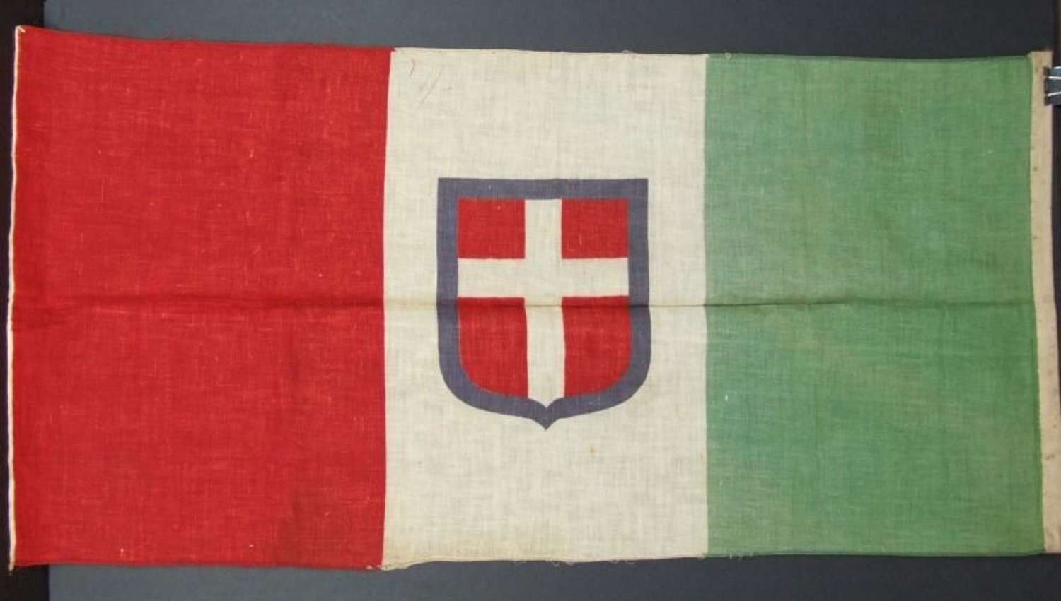 Italian Flag With House of Savoy Shield