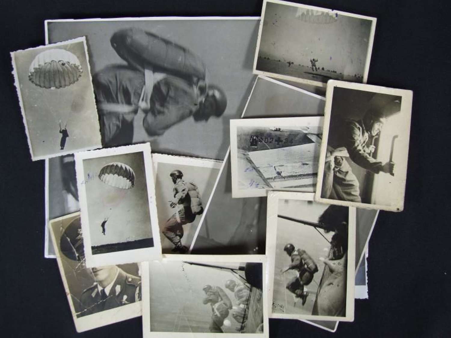 13 Original 1944 Photographs of Romanian Paratroops
