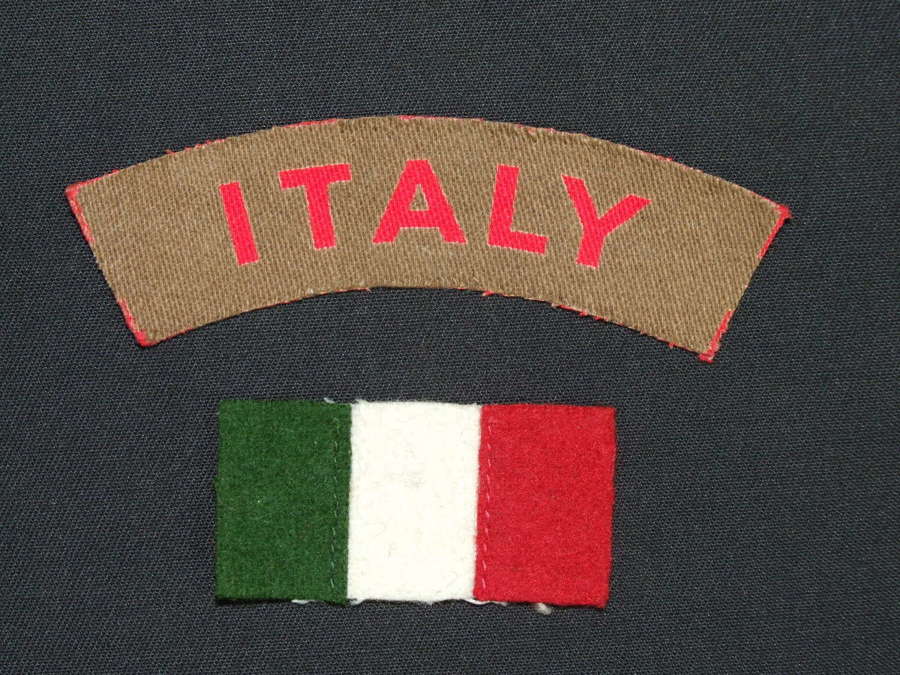 A Scarce Shoulder Title and Service Stripe to the Italian Co-Operators