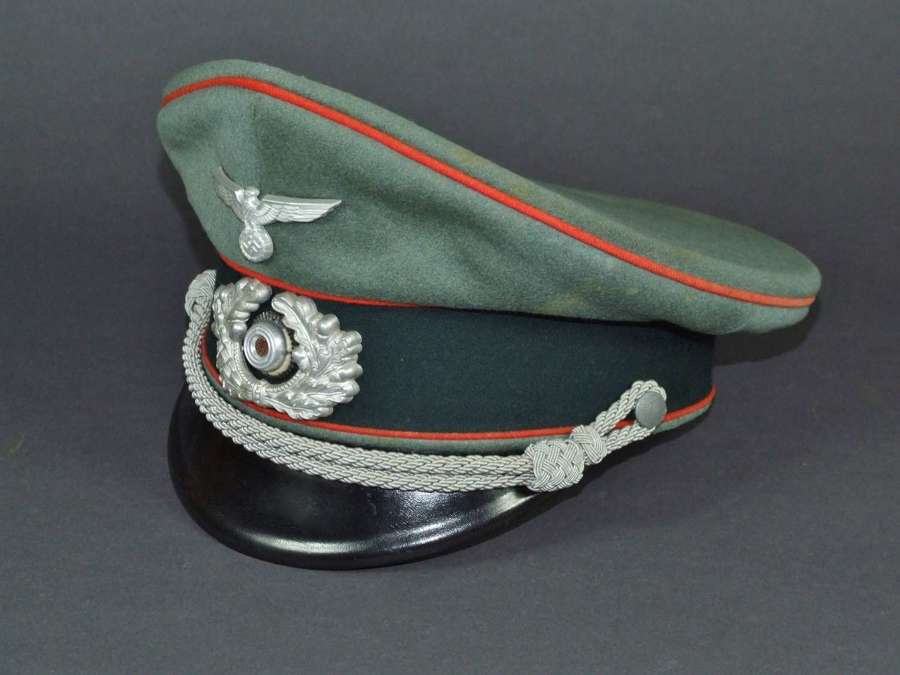 Artillery Officer's Double  Erel Peaked Cap - Schirmutze