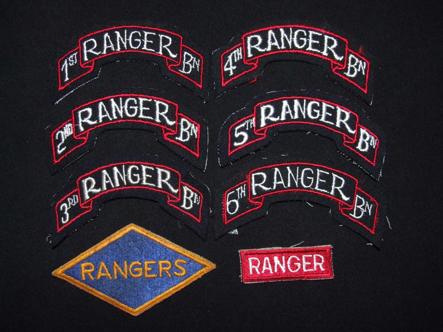A Collection of WW11 US Ranger Cloth Insignia
