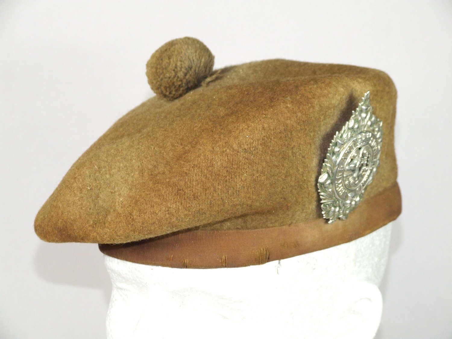 An Extremely Rare Example of a 1915 Issue Combat Khaki Balmoral Bonnet