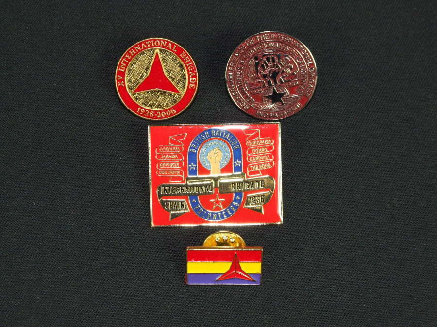 Four Modern International Brigade Commemorative Badges