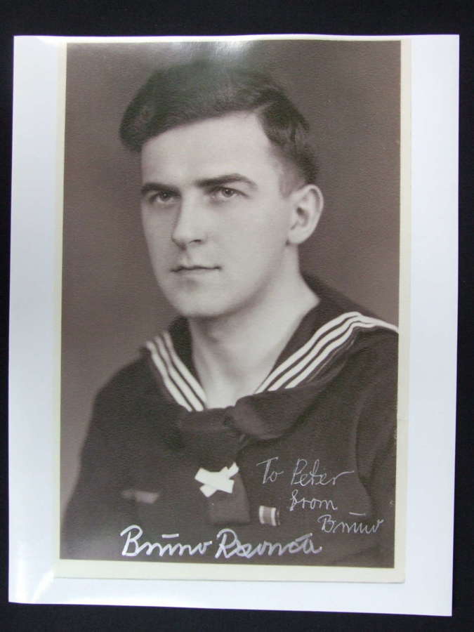 Signed Photograph of Bismarck Survivor