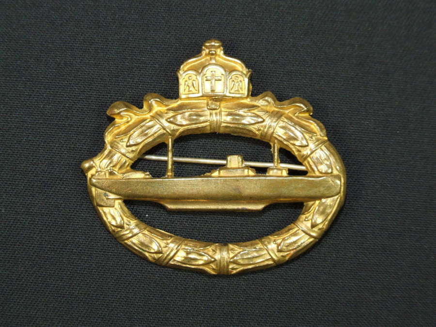 1920s - 30s Produced Kaiserliche Marine U Boat Badge by AWS