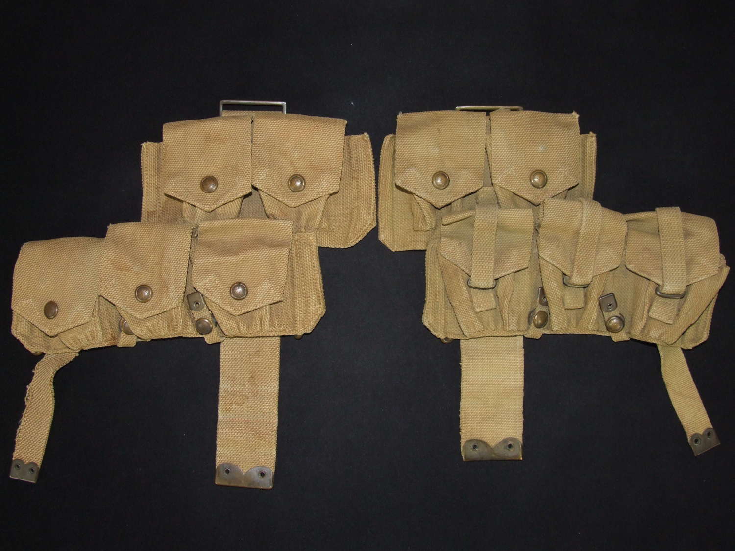 Pair of British Army WW1 08 Cartridge Carriers