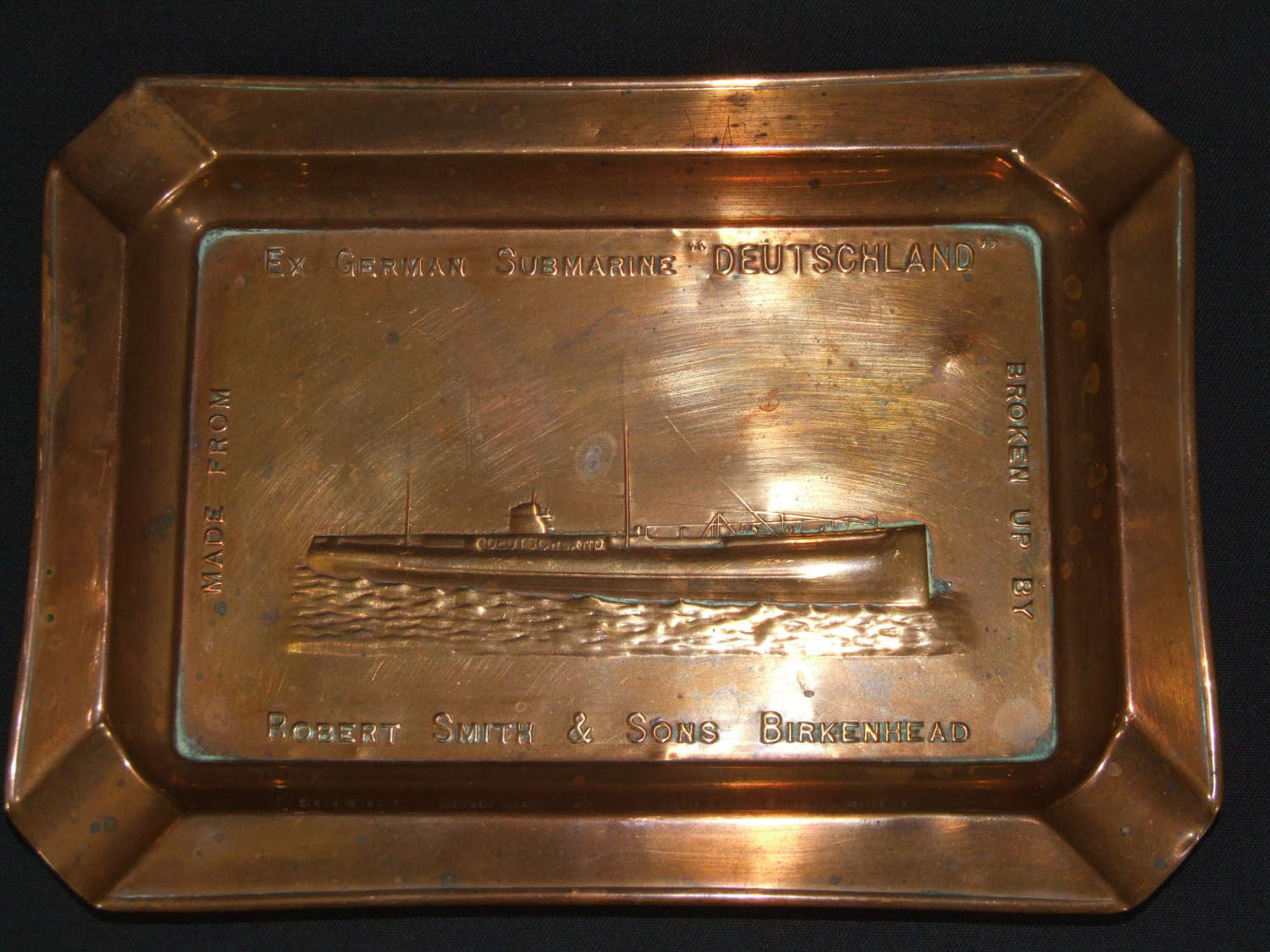 Souvenir Ashtray Made from the WW1 German U Boat Deutschland