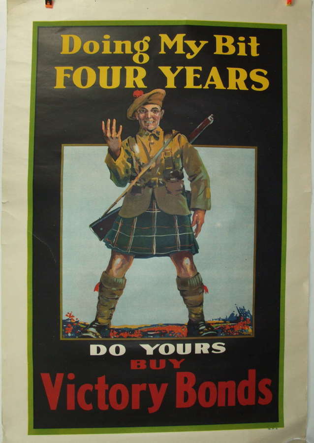 Original Canadian WW1 Poster - Doing my Bit Four Years