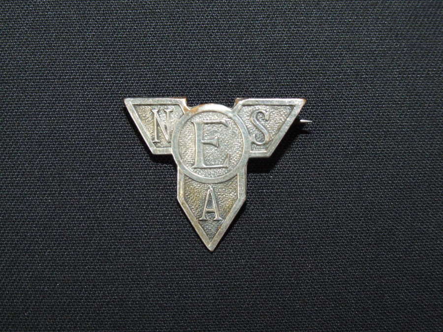 WW11 ENSA Cap / Lapel badge in White Metal
