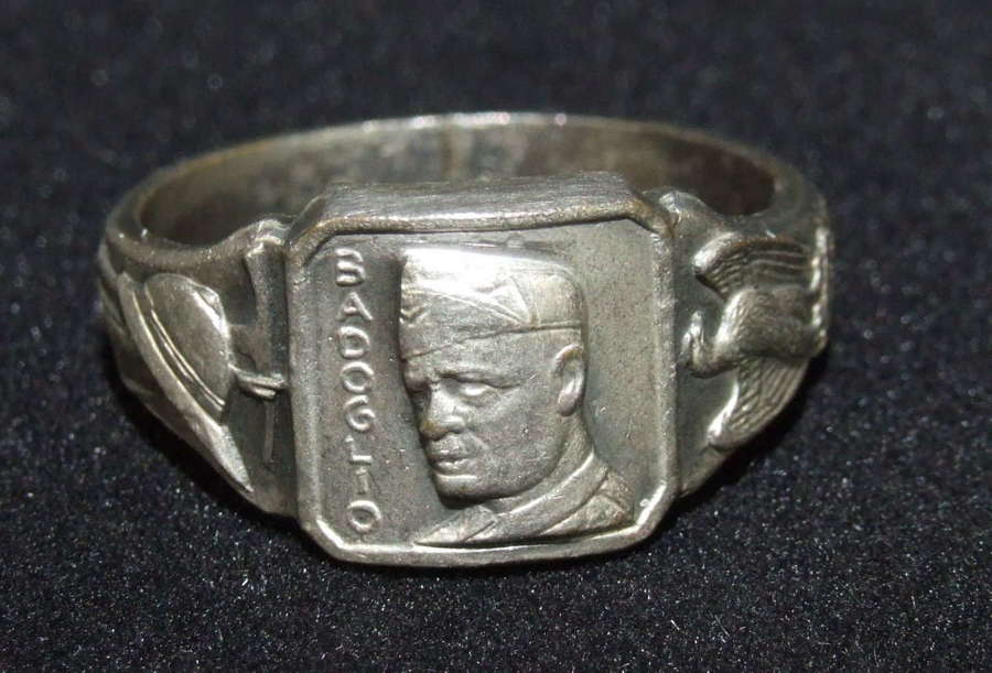 WW11 Italian Marshal  Silver Finger Ring