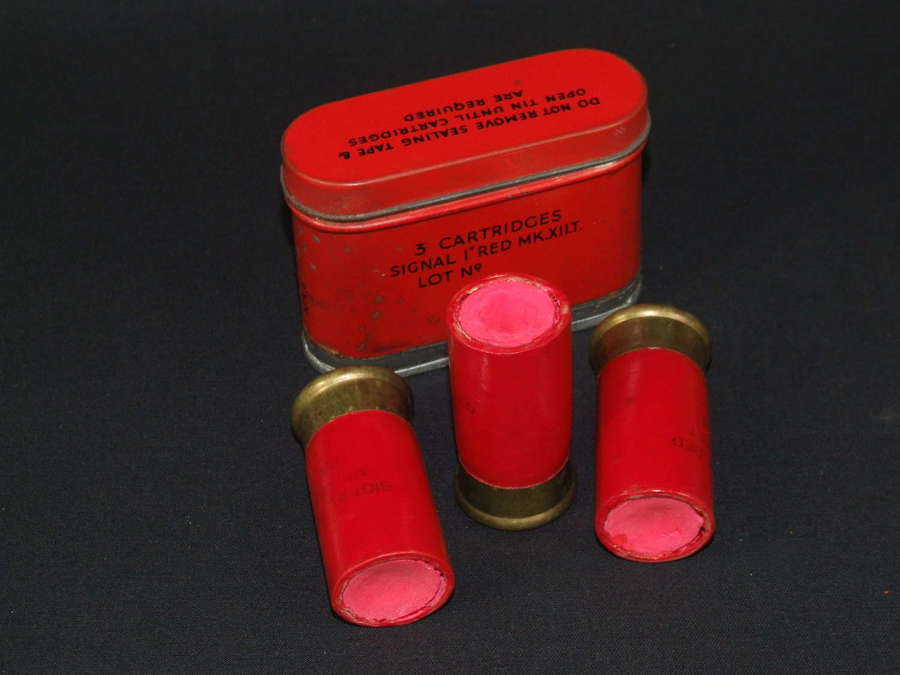 RAF Distress Flare Tin with Inert Cartridges