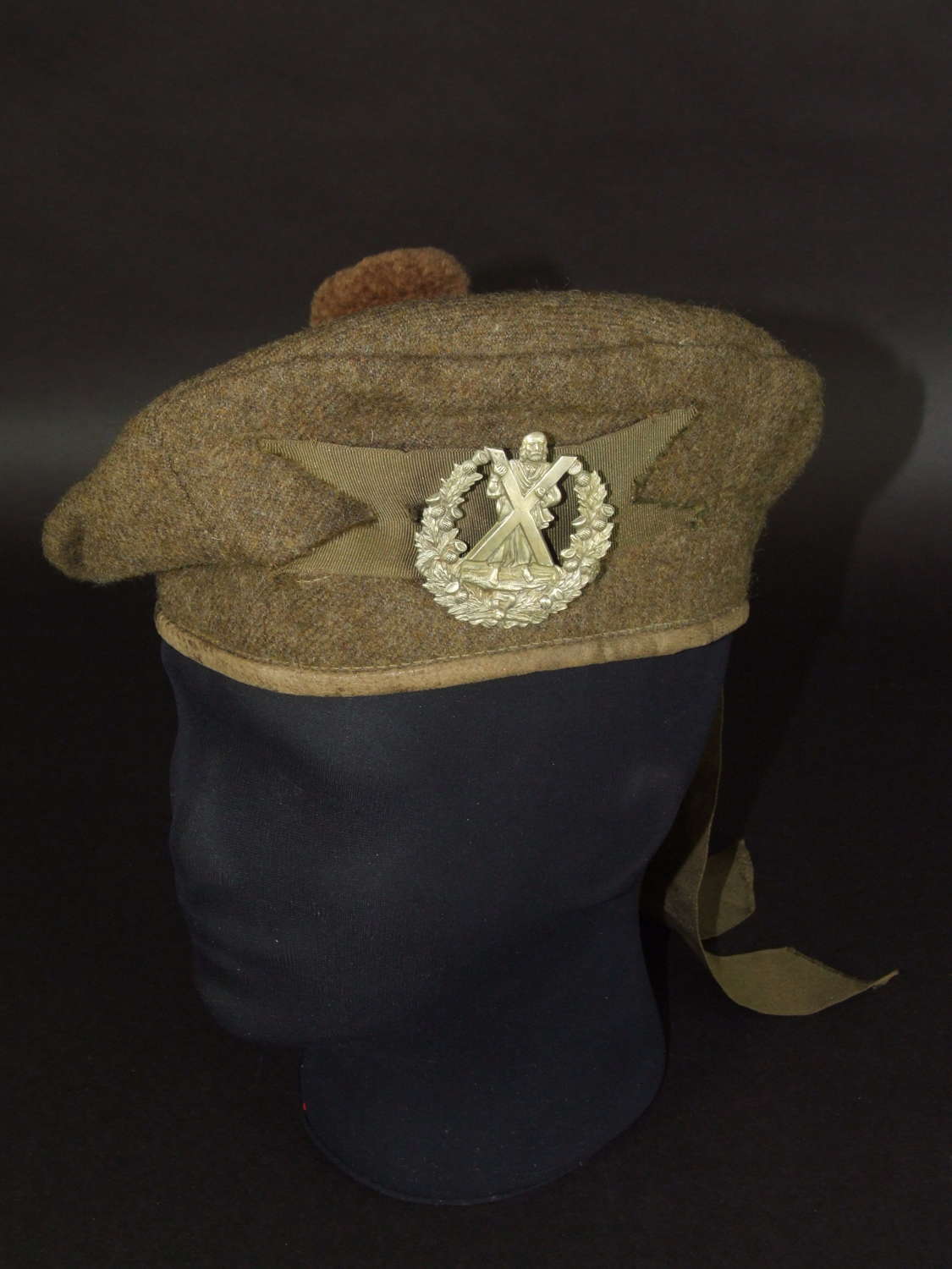 WW1 Cameron Highlanders of Canada Balmoral Bonnet - 1916 Dated