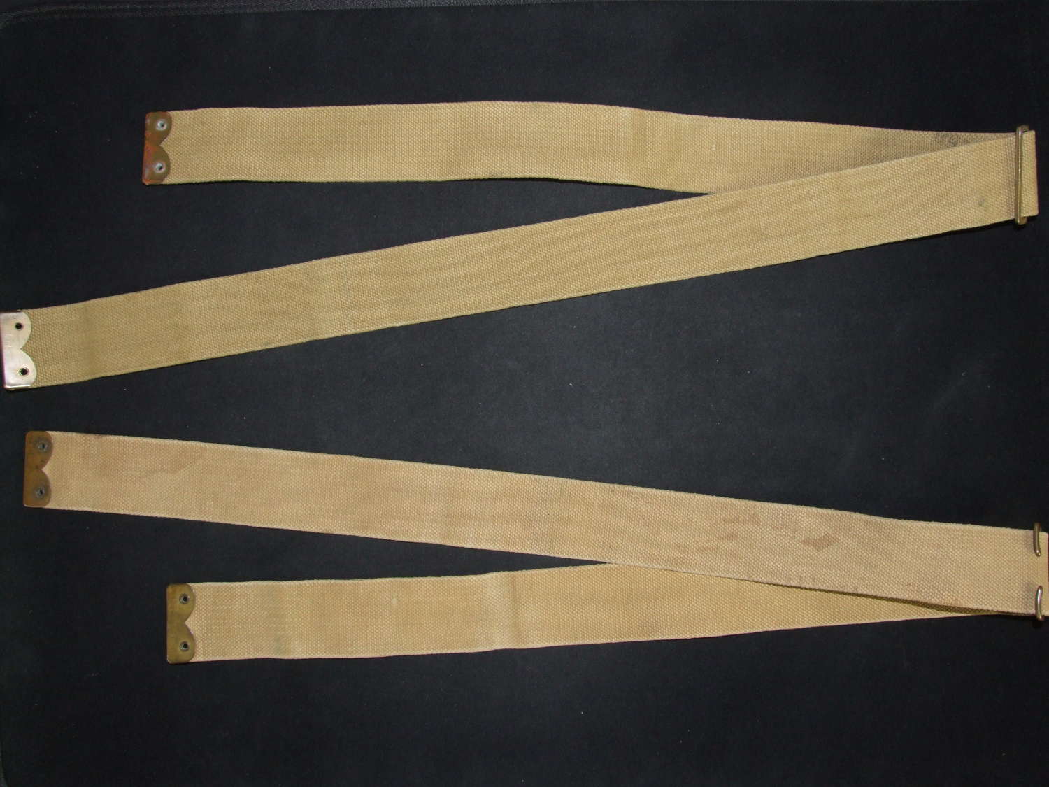 Closely Matched Pair of 08 Pattern Braces, 1918 Dated