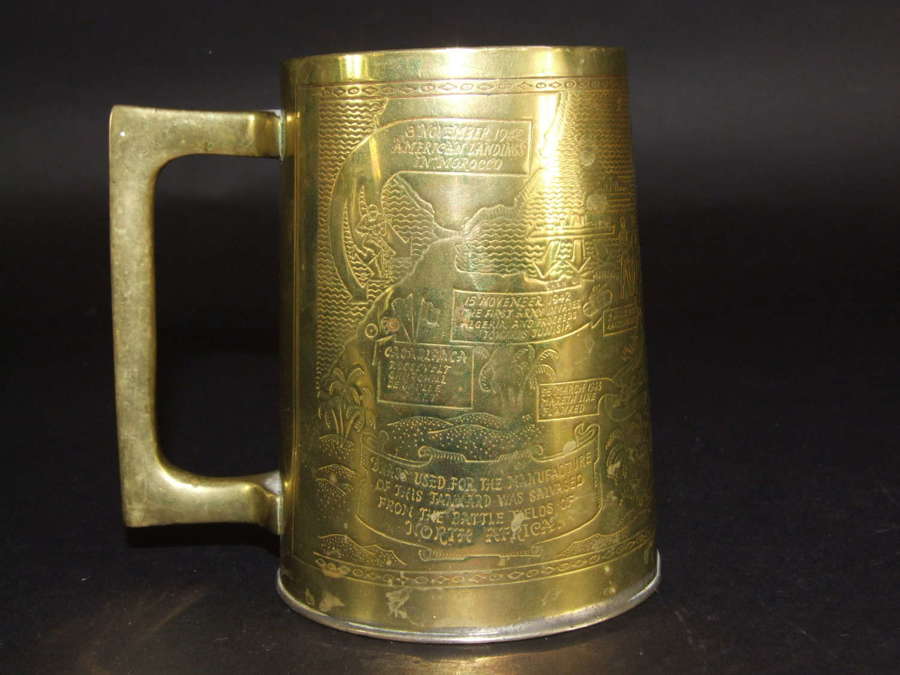 Brass Souvenir Tankard from the North African Campaign