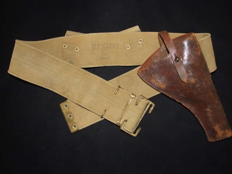 08 Waistbelt and Holster Marked to the Machine Gun Corps
