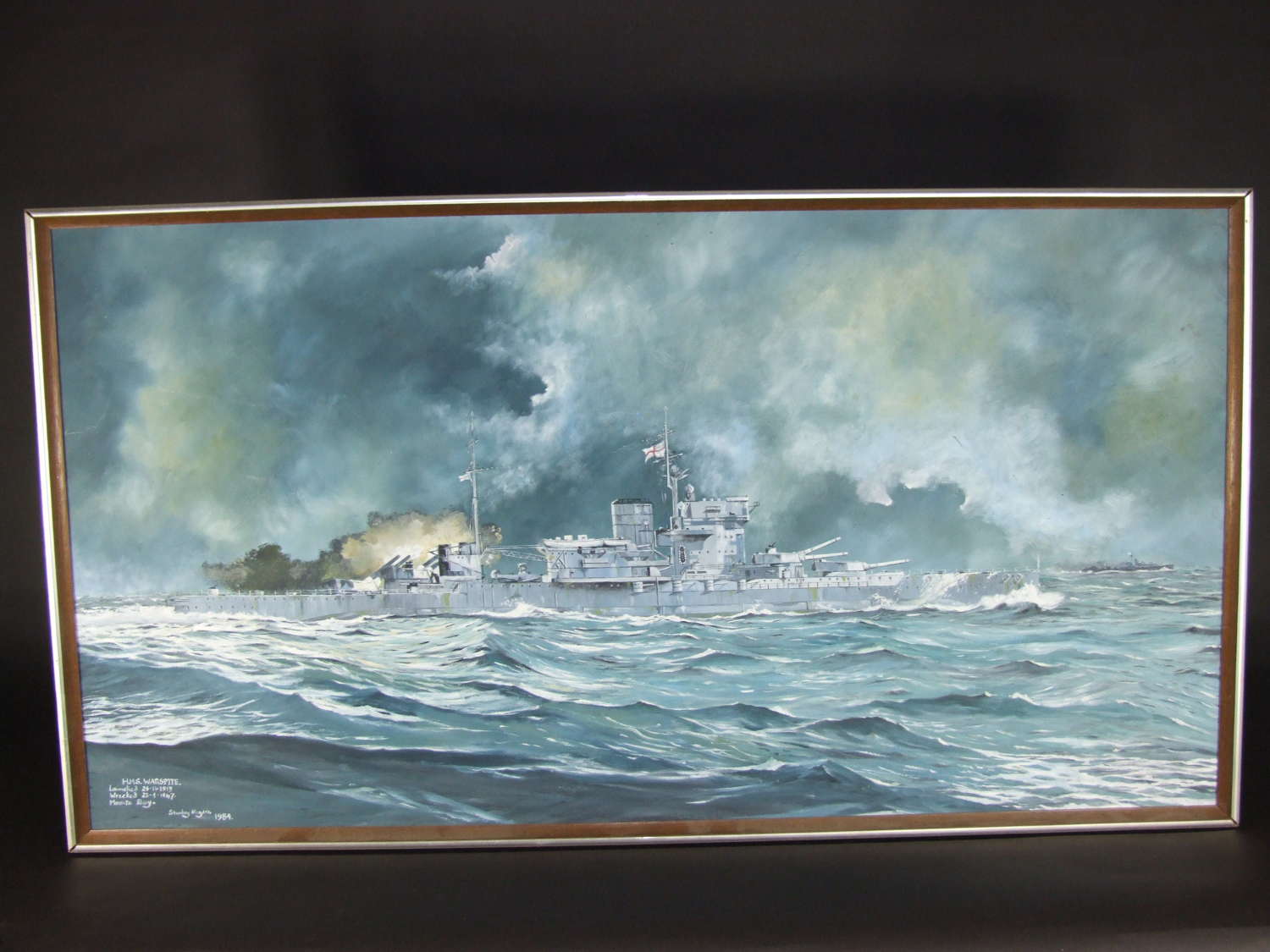 Oil Painting of HMS Warspite