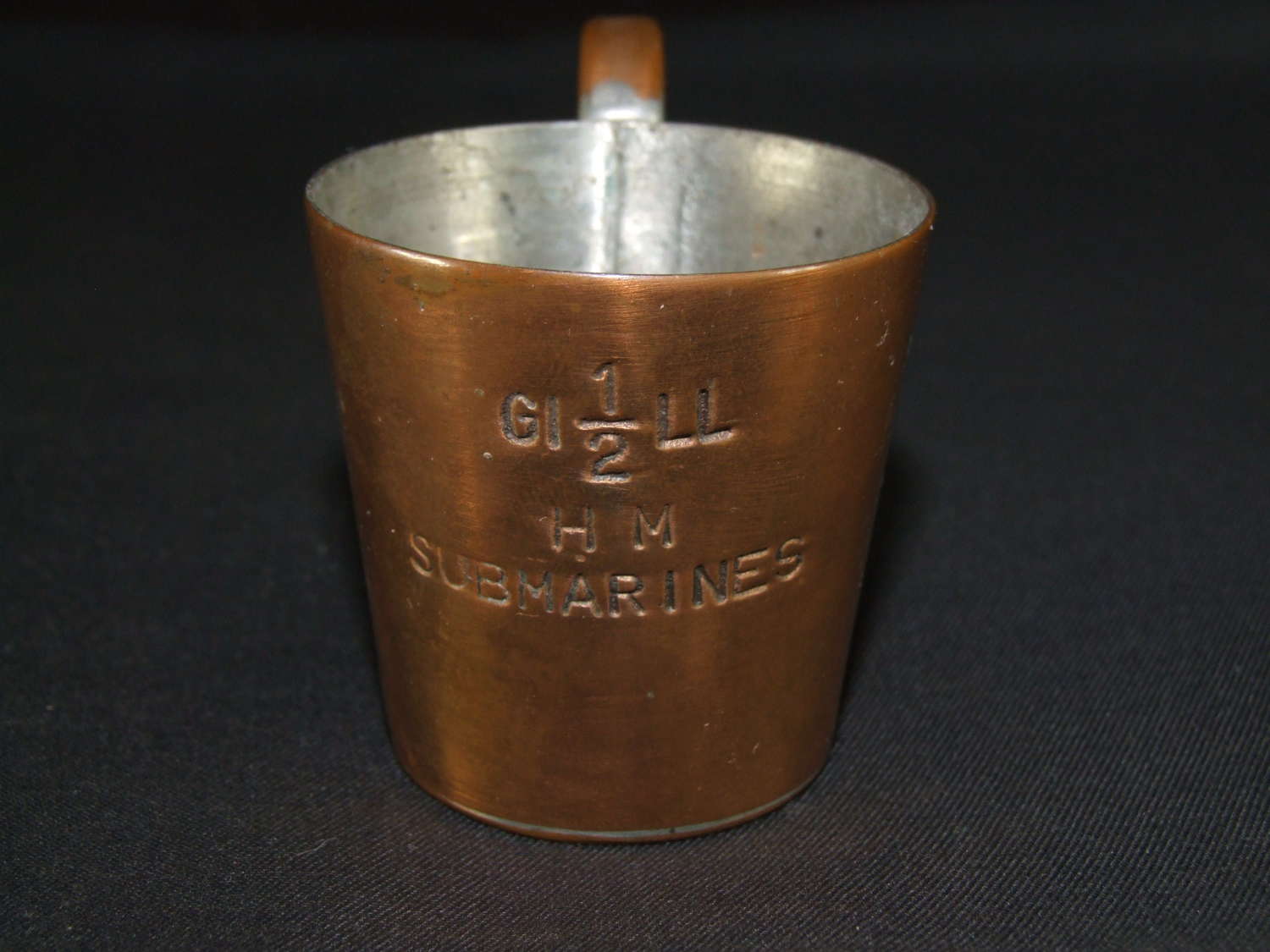 Royal Navy 1/2 Gill Rum Tot Copper Cup - Submarines