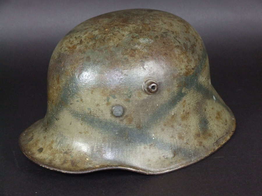 WW2 Camouflaged M18 Helmet - Coastal Artillery?