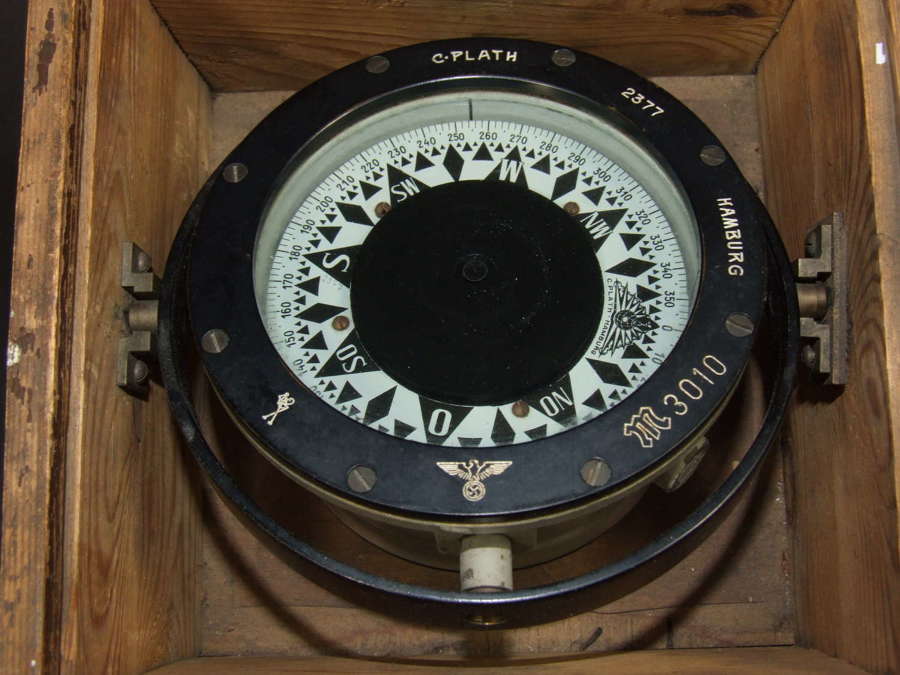 Kriegsmarine Auxiliary Ships Compass by Plath