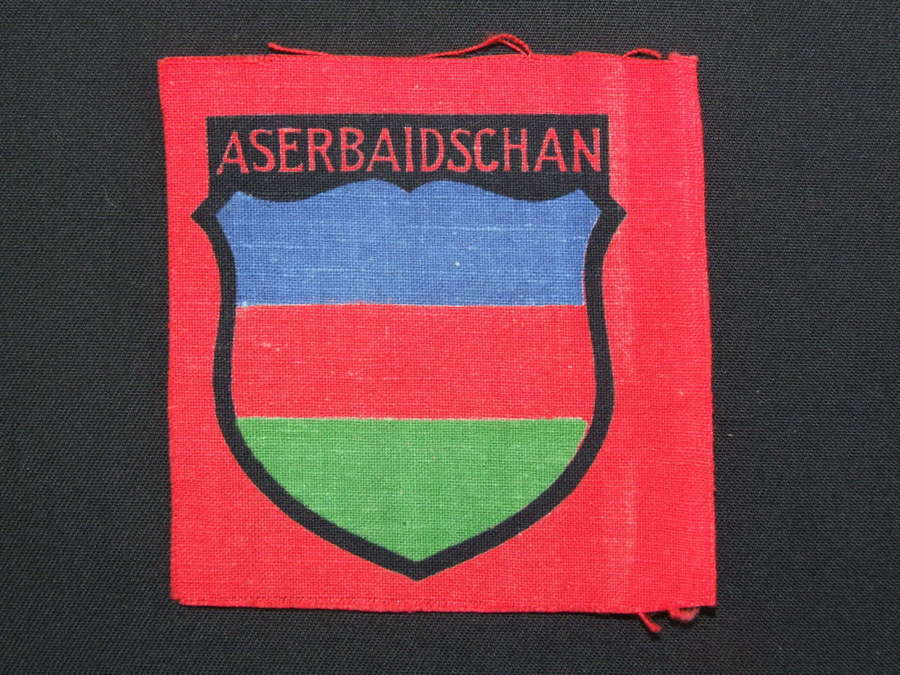 An unissued Azerbaijani Volunteer Service Sleeve Insignia