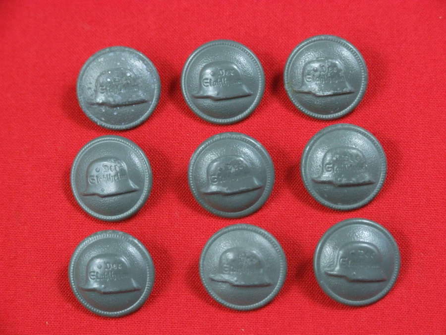 Set of 9 Stahlhelmbund Buttons