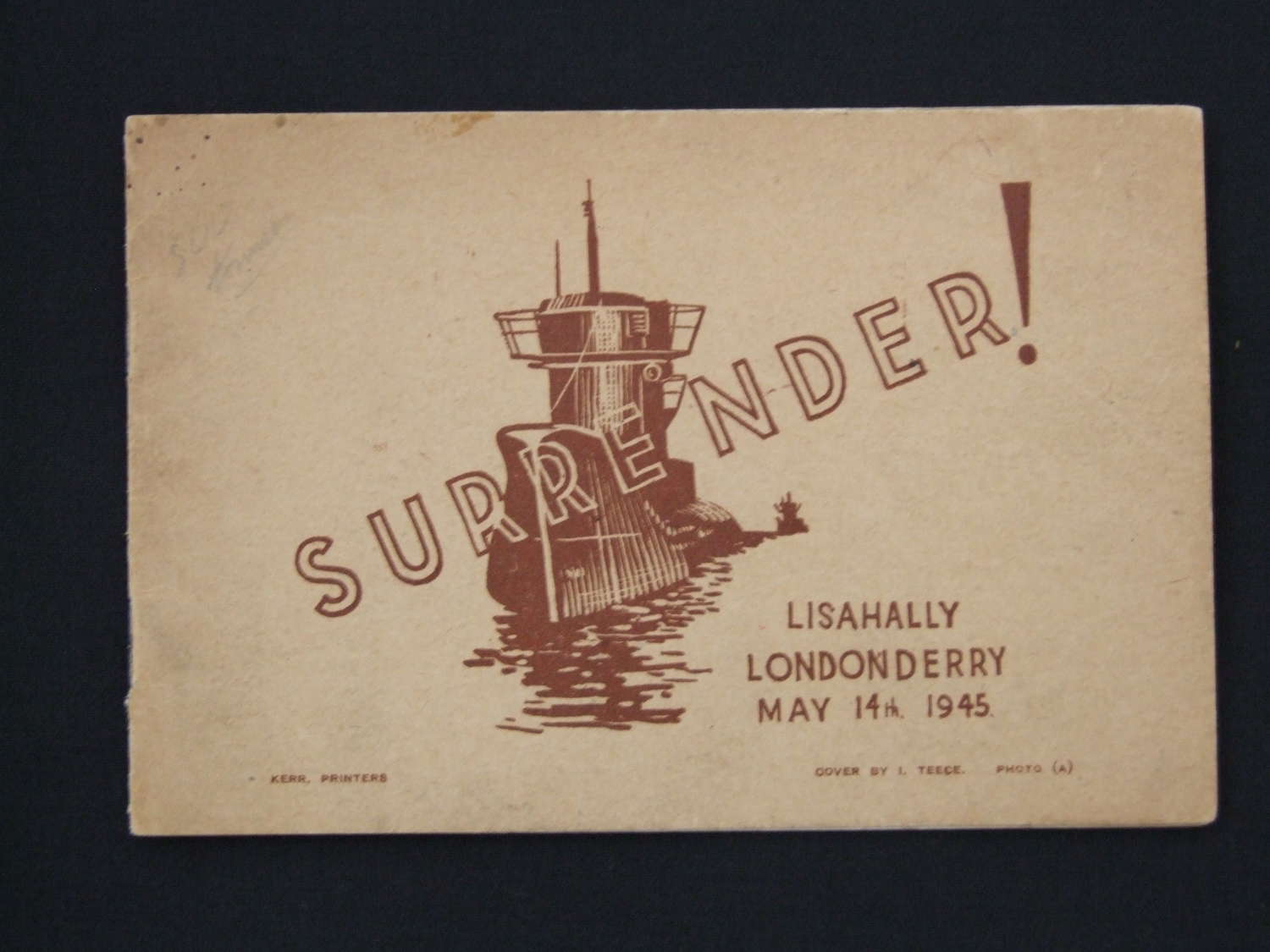 U-Boat Surrender Booklet - Lisahally
