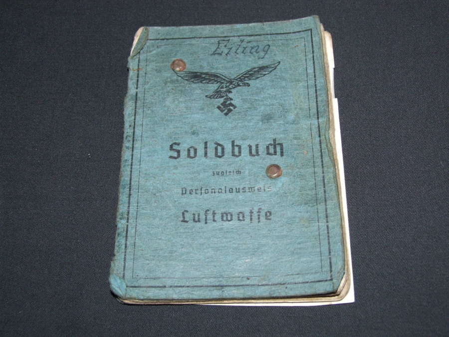 Luftwaffe Fallschirmjager Soldbuch