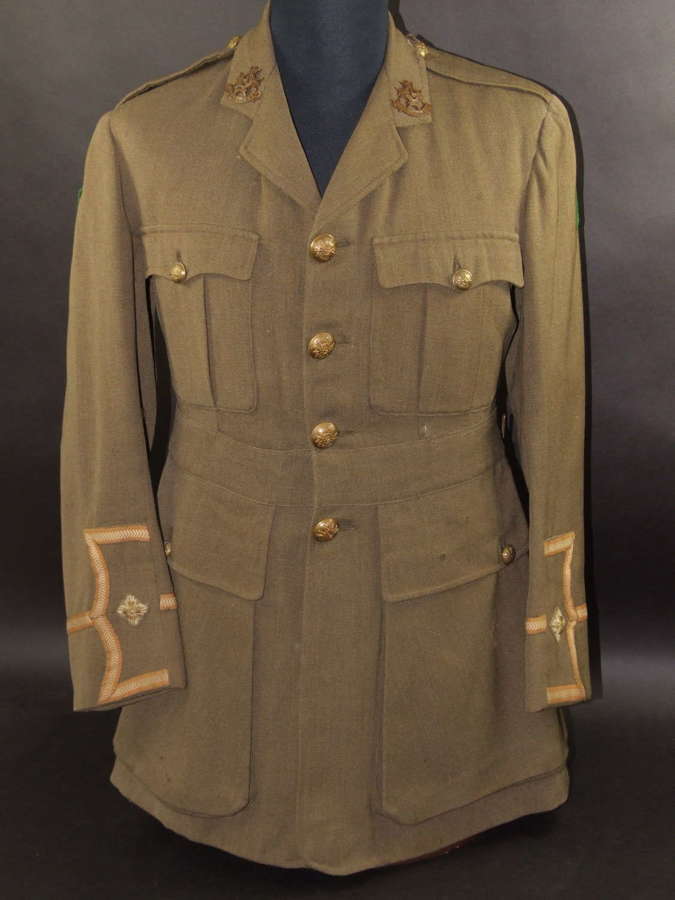 Attributed British Infantry Officer’s Cuff Rank Tunic to a Casualty