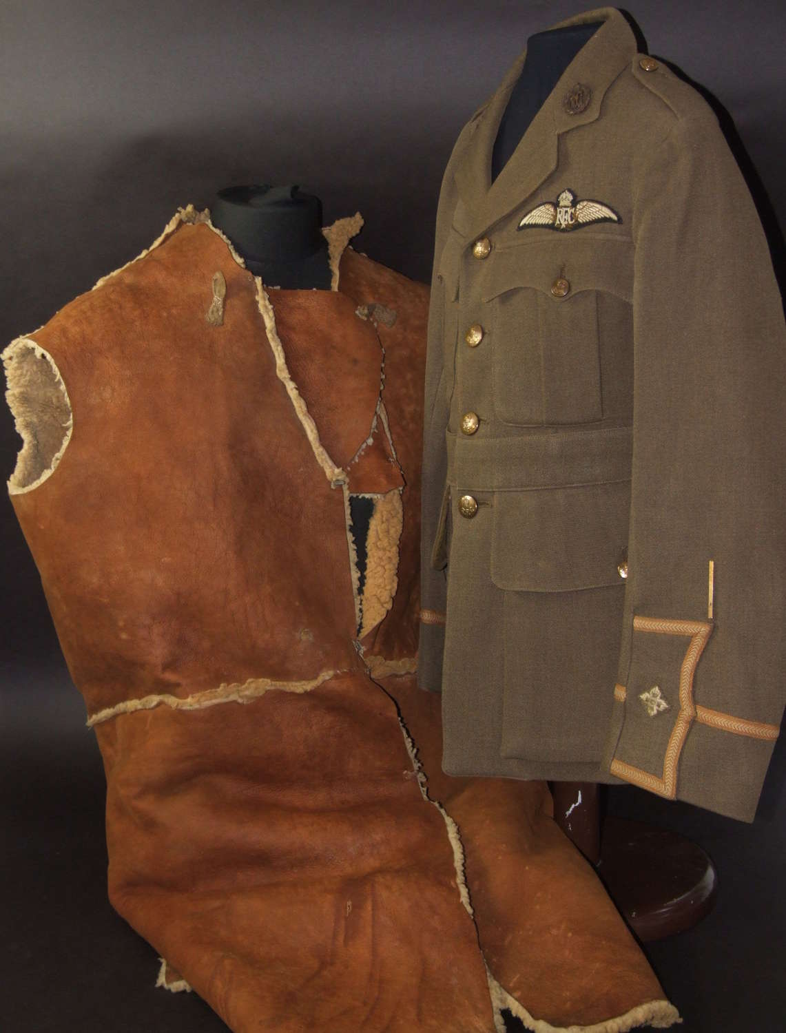 RFC Pilot's Cuff Rank Tunic and Published Flying Coat
