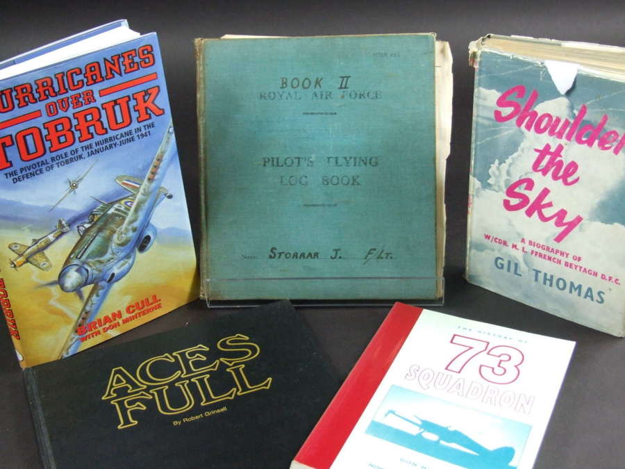 Pilot's Log Book to RAF Ace and Former Battle of Britain Fighter Pilot