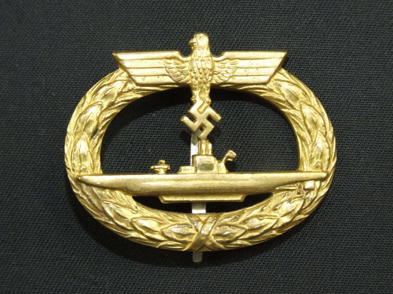 Kriegsmarine U Boat Badge in Tombak by Schwerin