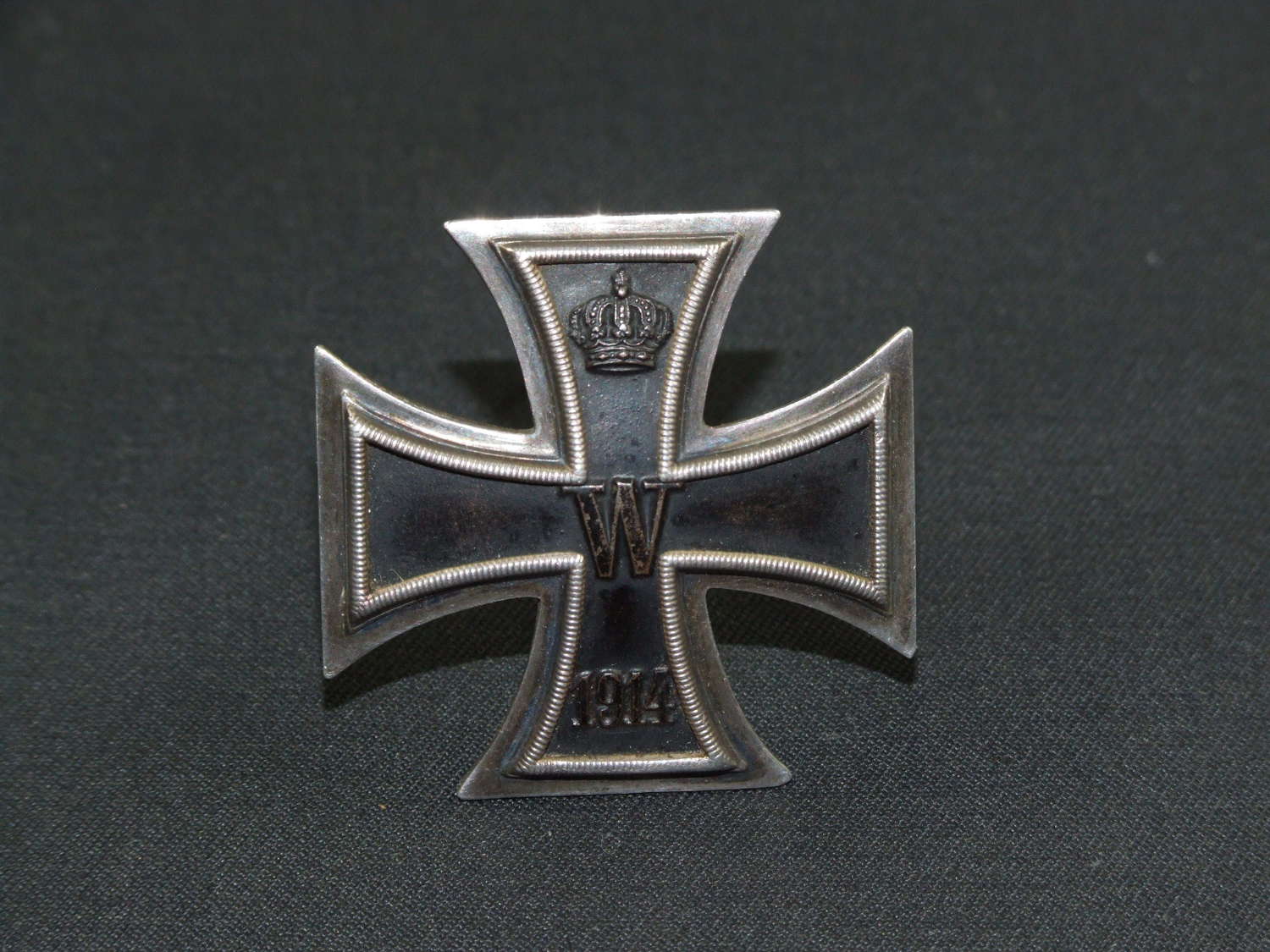 WW1 Pin Back Iron Cross First Class in 800 Silver