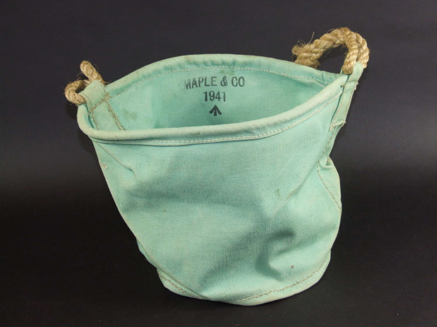 1941 Dated British Army Water Bucket / Carrier