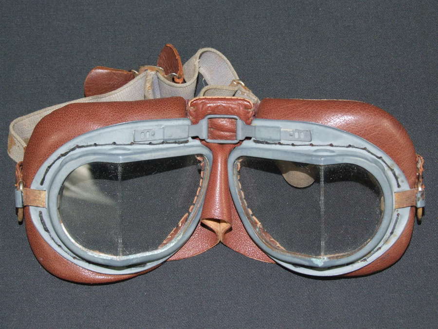 RAF MkV111 Goggles with Desirable Rectangular Wire Bridge Piece