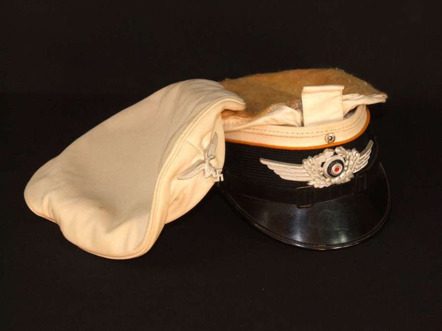 Luftwaffe NCO's White Topped Summer Cap - Flying Branch
