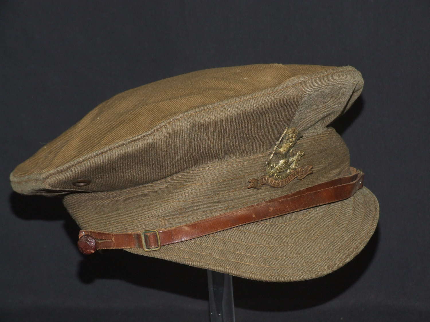 1918 Dated Soft Trench Cap - Duke of Wellington's Regiment.
