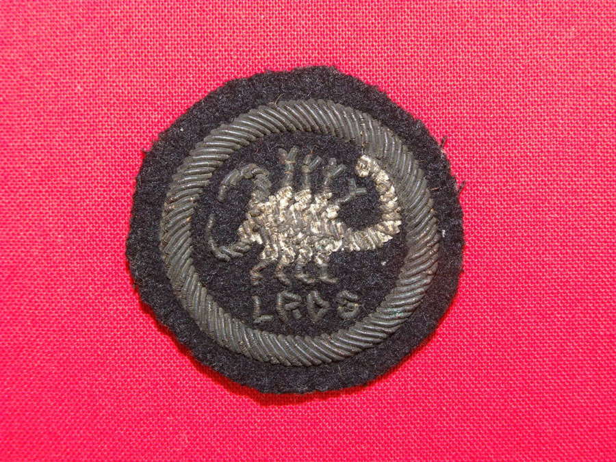Long Range Desert Group Hand Embroidered Bouillon Beret Badge