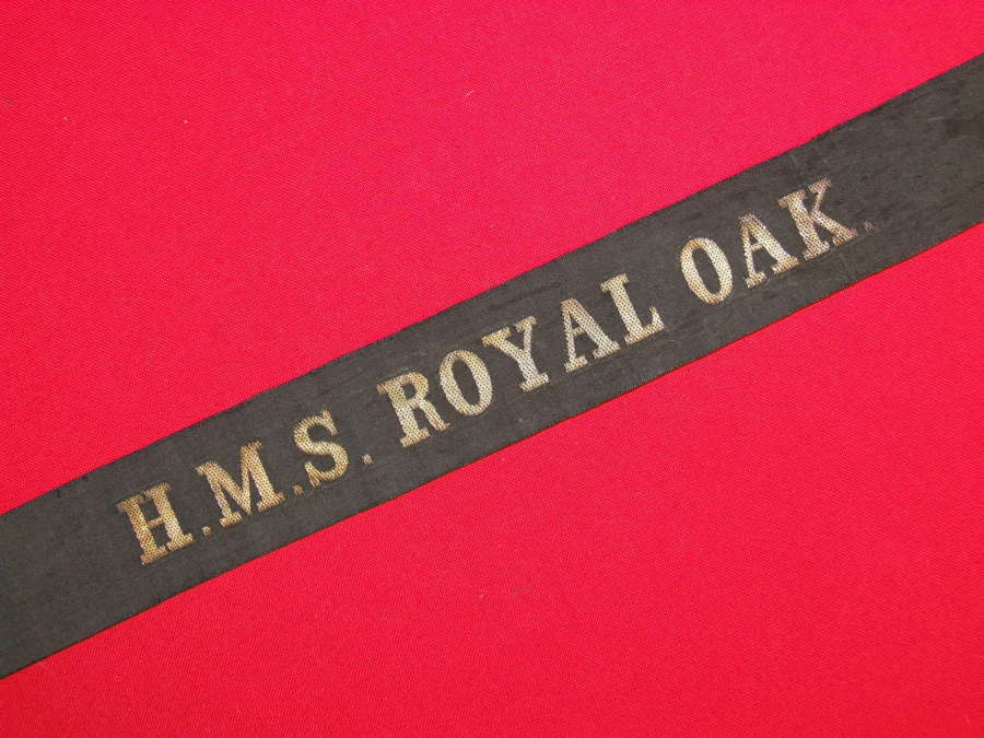 WW2 Royal Navy Rating Cap Ribbon HMS Royal Oak