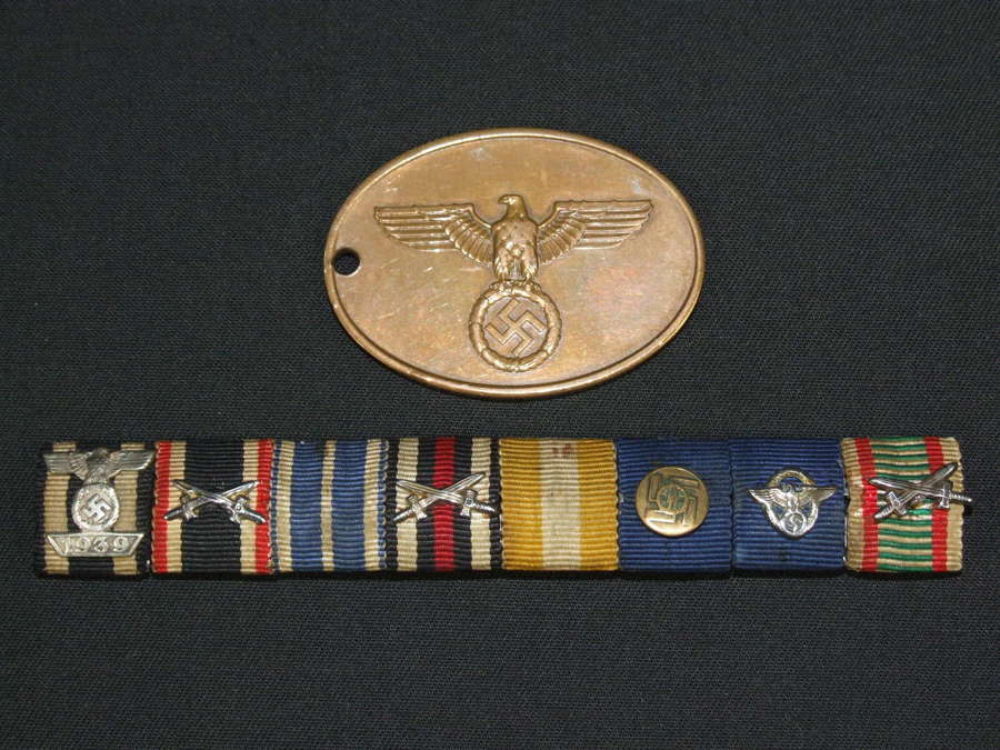 Kripo Warrant Disc with Extremely Rare Medal Bar
