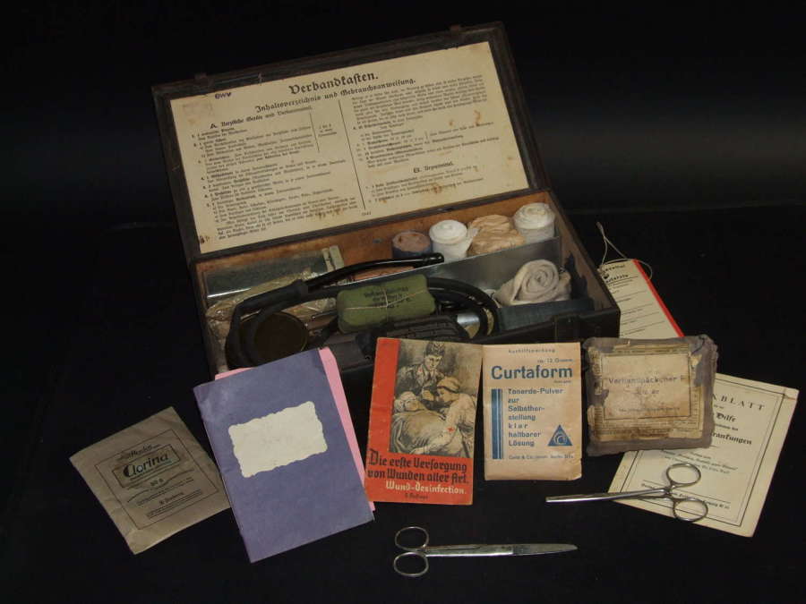 1941 Dated German Verbandkasten with Contents