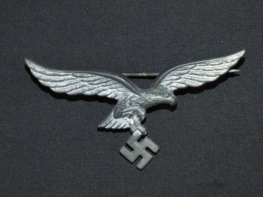 Late War Luftwaffe Officer's Breast Eagle for Wear on the White Tunic